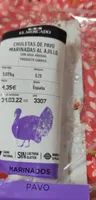 Chuletas de pavo marinadas al ajillo