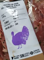 Chuletas de pavo adobadas al ajillo