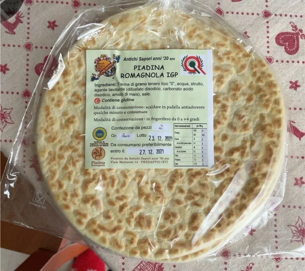 Piadina romagnola IGP