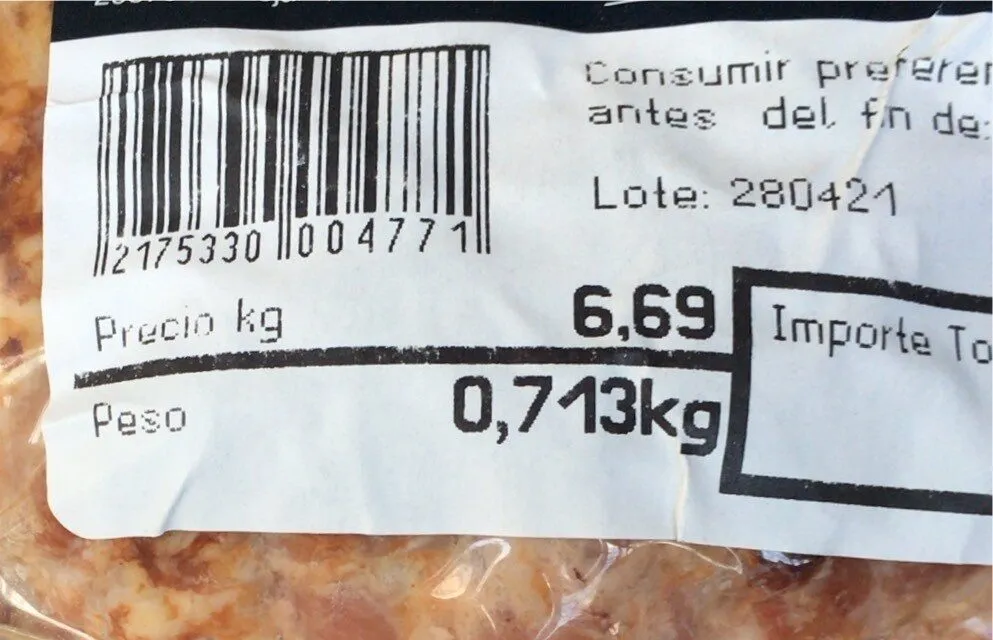 Paleta de cerdi asada