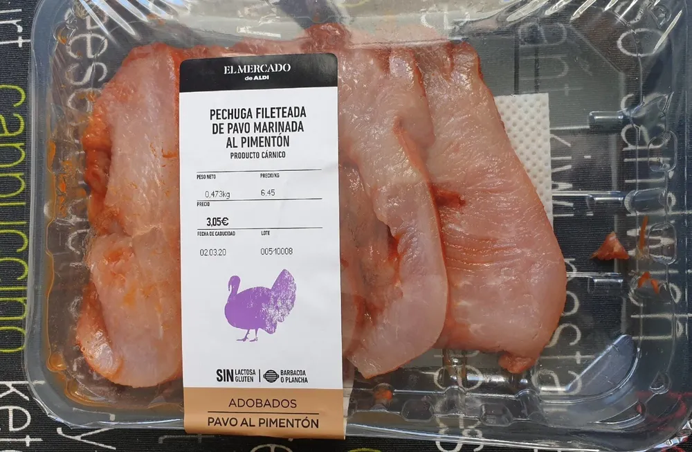 Pechuga fileteado de pavo al pimentón