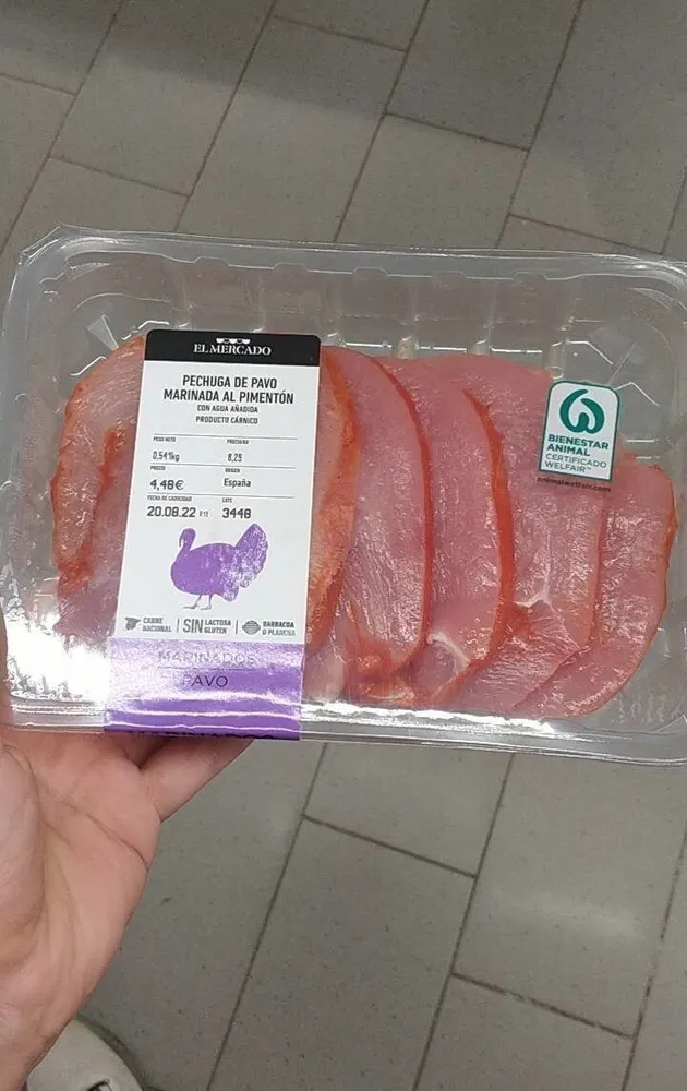 Pechuga de pavo marinada al pimentón