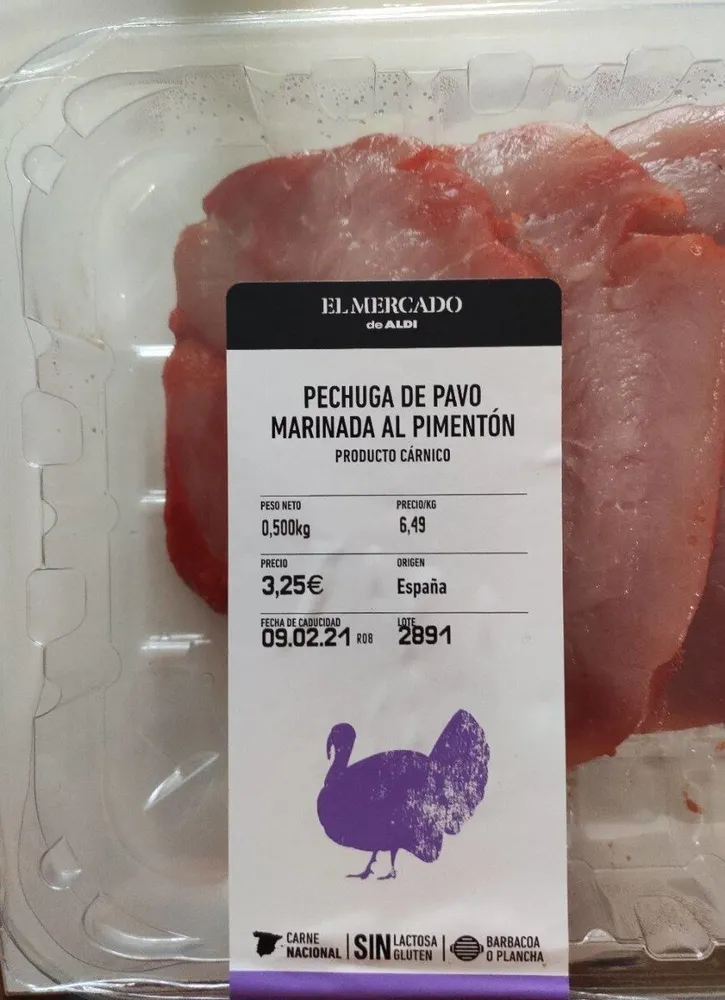 PECHUGA DE PAVO MARINADA AL PIMENTÓN