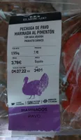 Pechuga de pavo marinada al pimenton