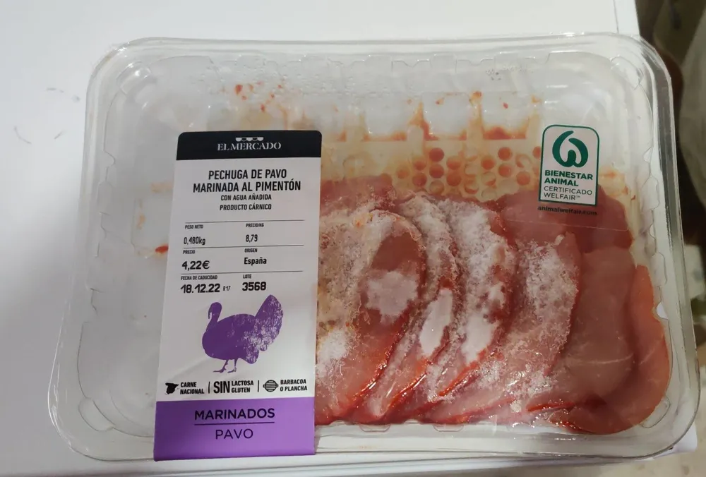 Pechuga de pavo marinada al pimentón