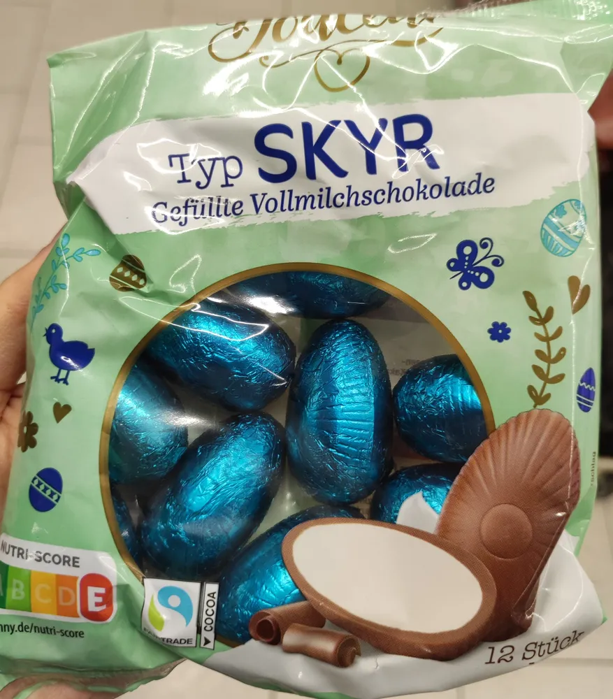 Skyr gefüllte Vollmilchschokolade