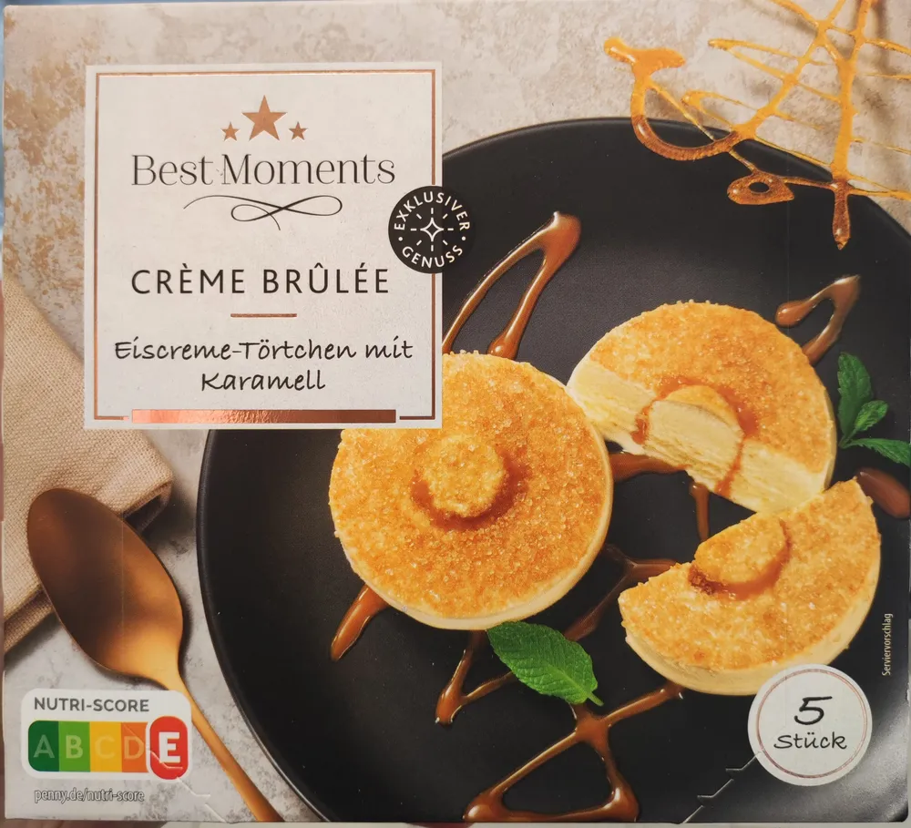 Creme brûlée Eiscreme-Törtchen