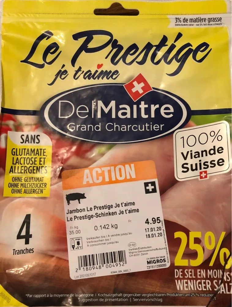 Jambon le prestige je t'aime