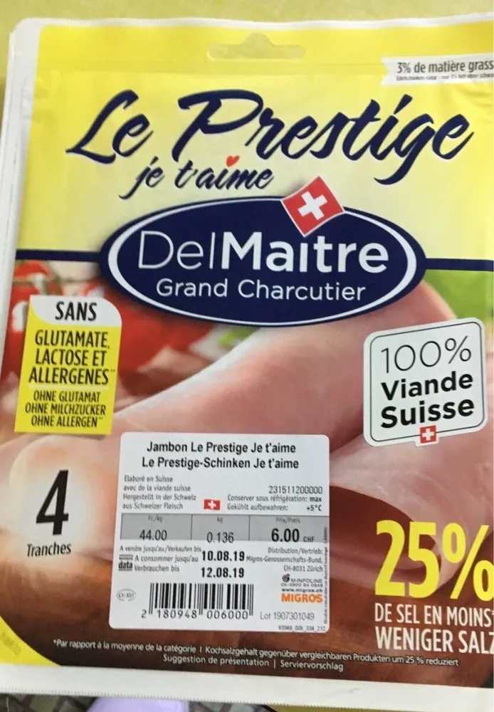 Jambon Le Prestige Je t'aime