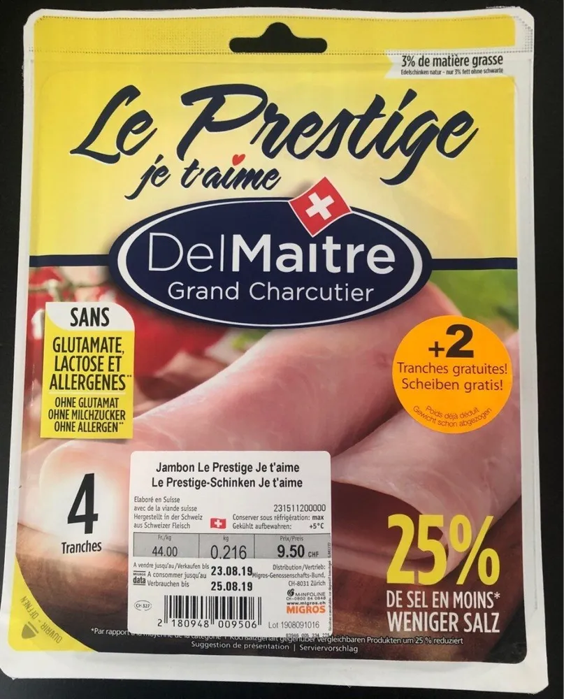 Jambon Le Prestige Je t'aime