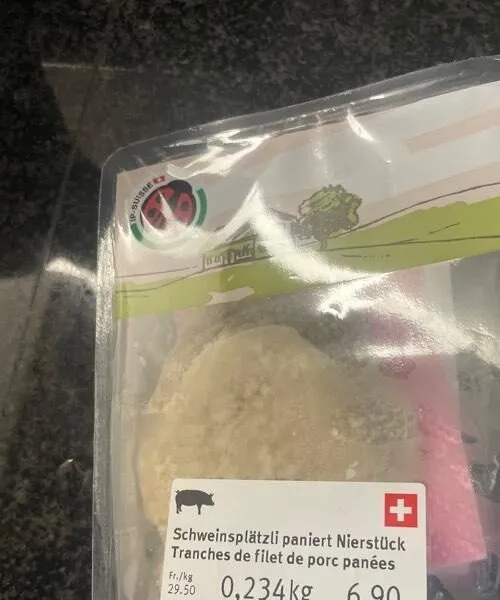 Tranche de filets de porcs pannés