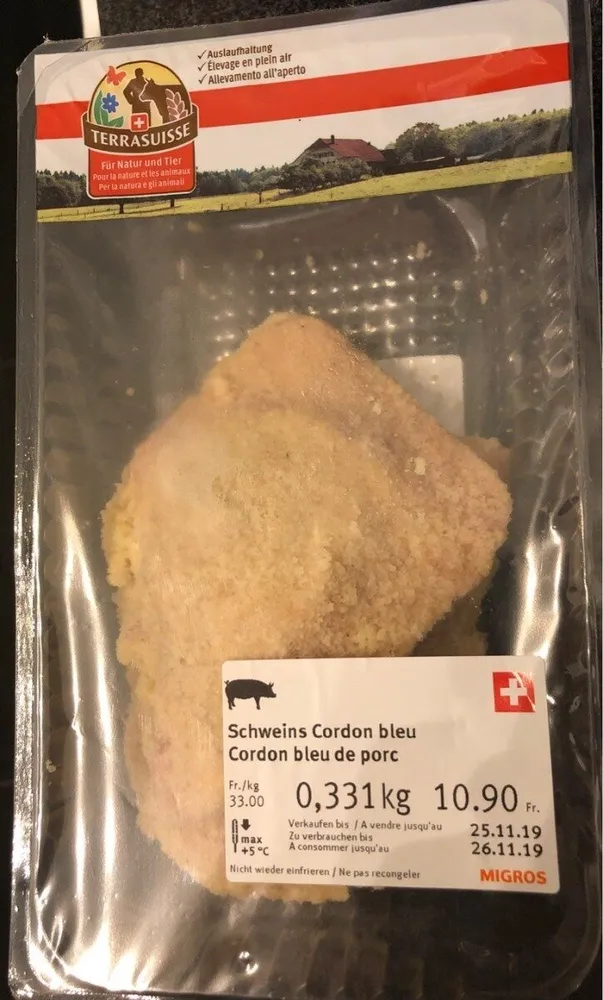 Cordon bleu de porc