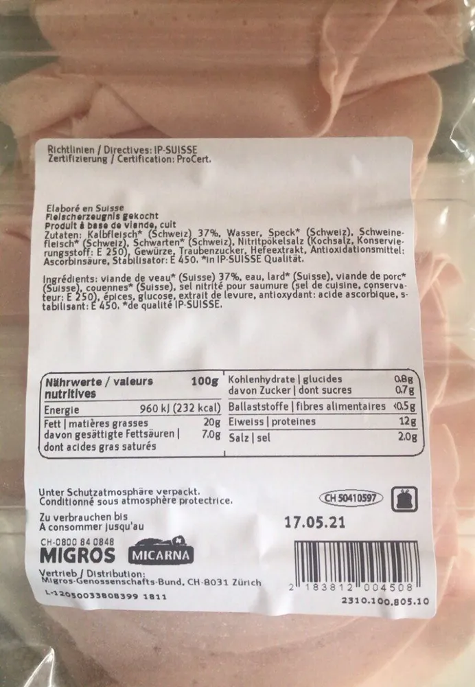 Charcuterie de veau