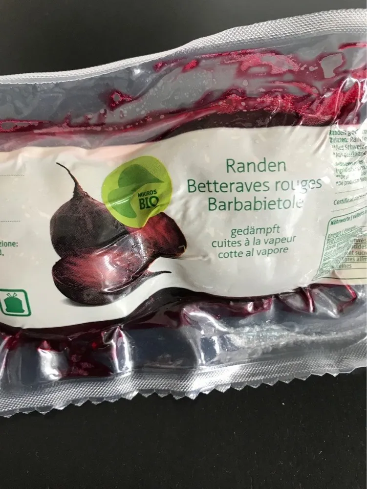 Betteraves rouges cuites à la vapeur