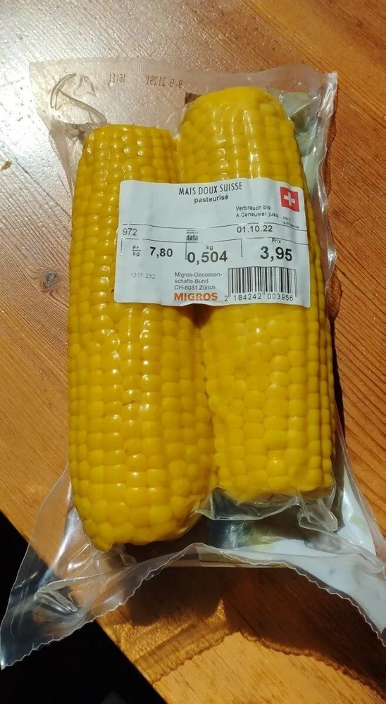 Maïs doux suisse pasteurisé