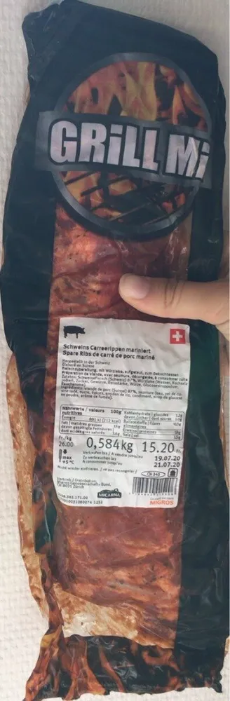 Spare ribs mariné