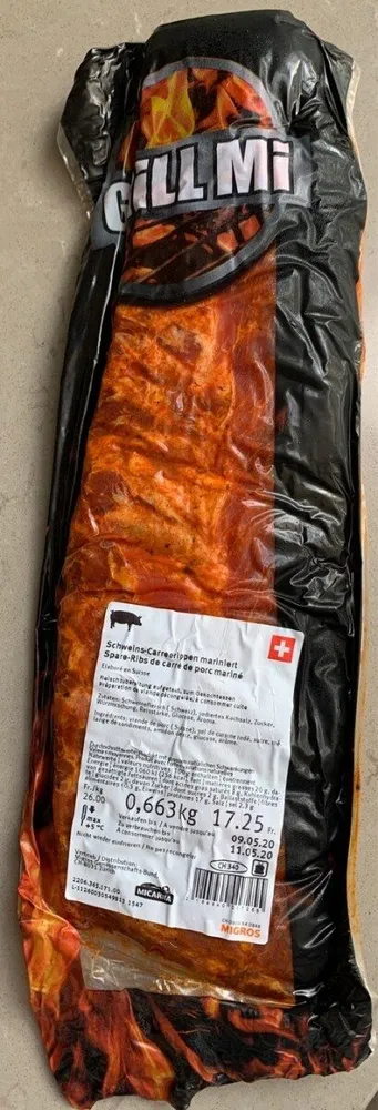 Spare-Ribs de carré de porc mariné