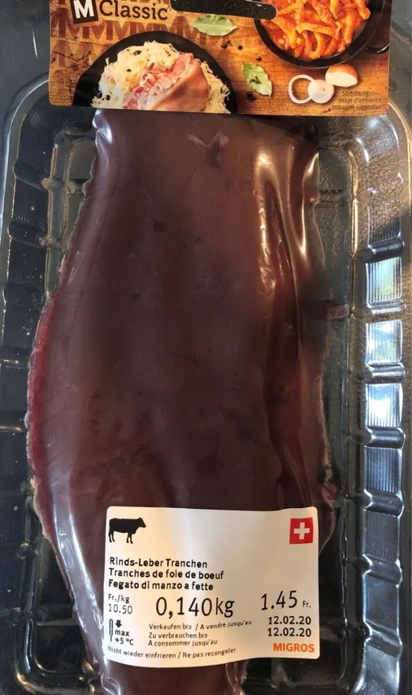 Tranches de foie de boeuf