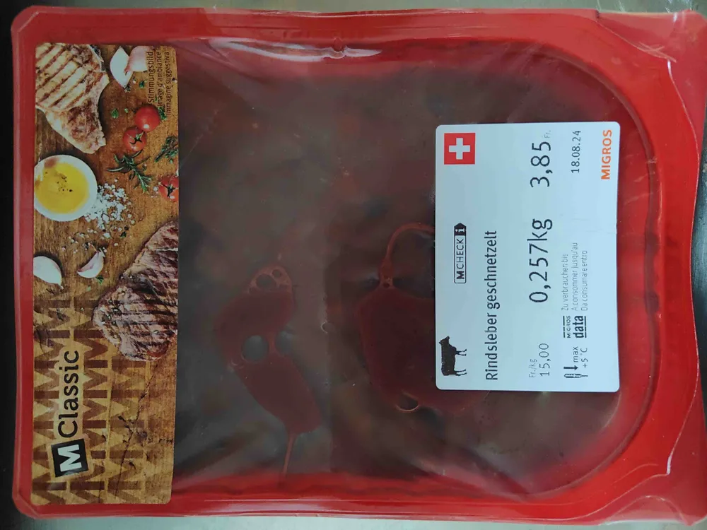 Rindsleber geschnetzelt
