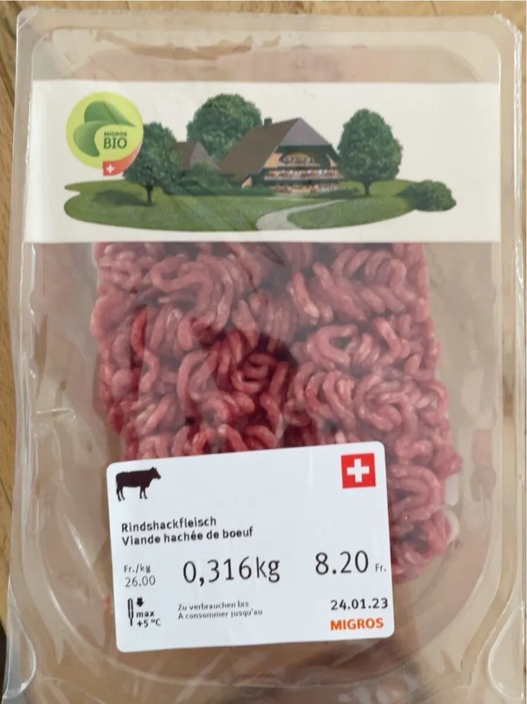 Viande hachée de boeuf bio