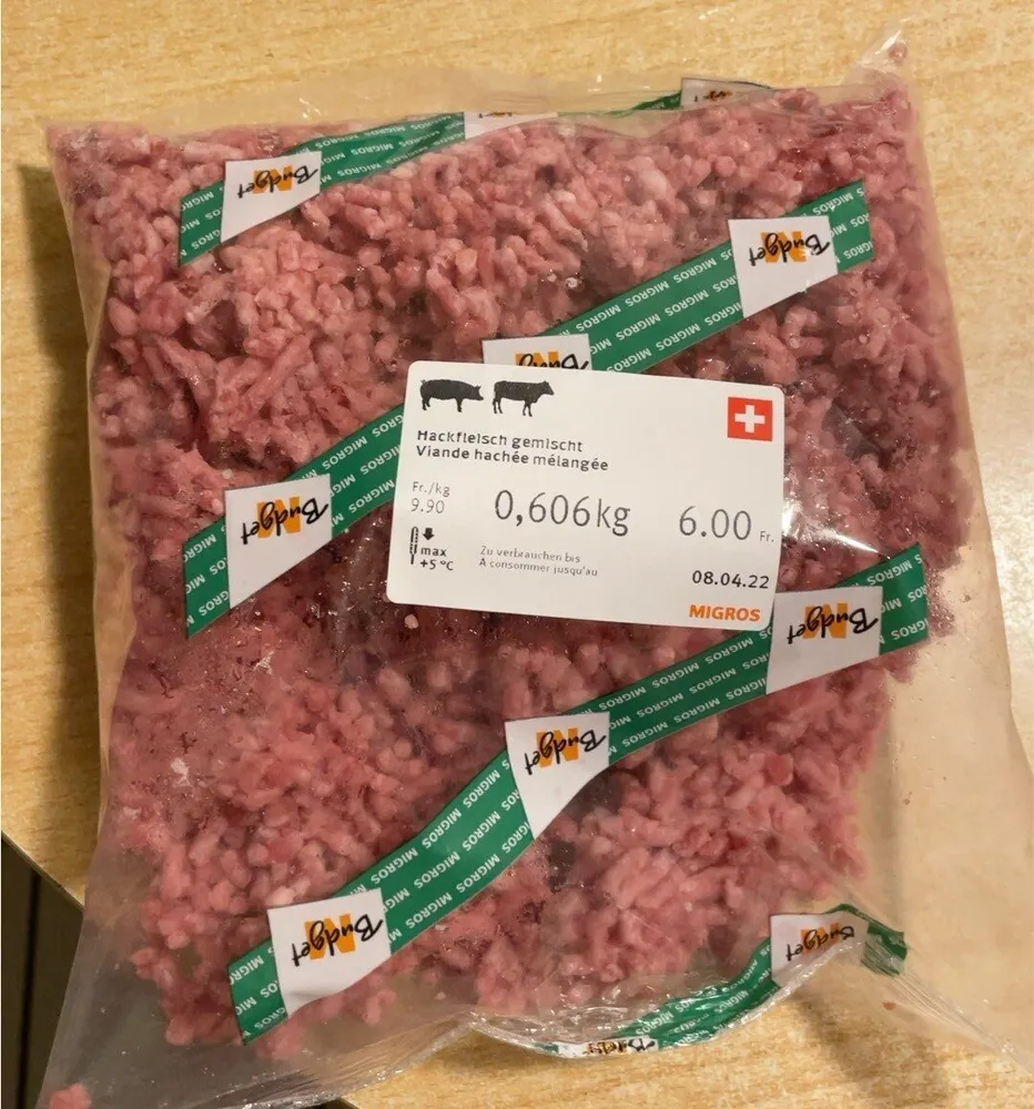 Viande hachée mélangée