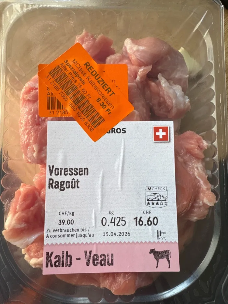 Kalb Voressen Ragout