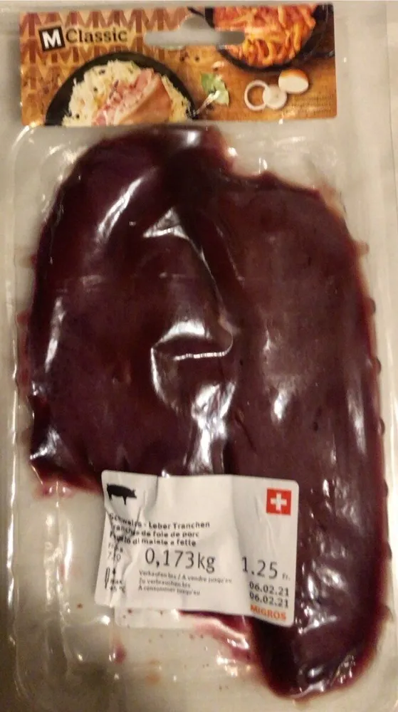 Tranche de foie de porc
