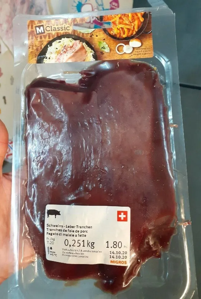 Tranches de fois de porc