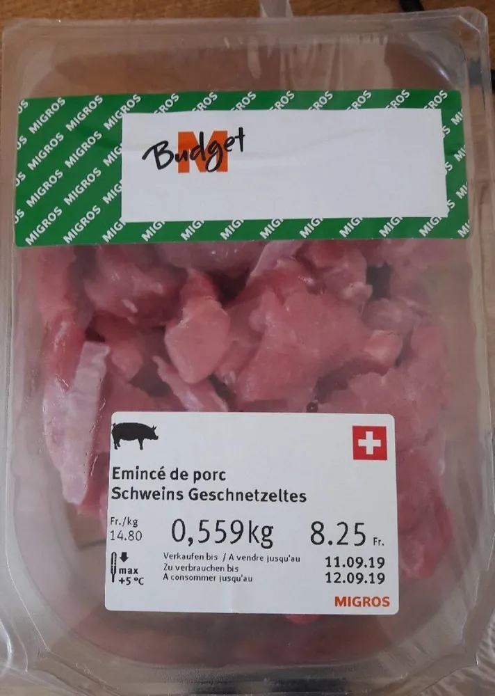 émincé de porc M budget