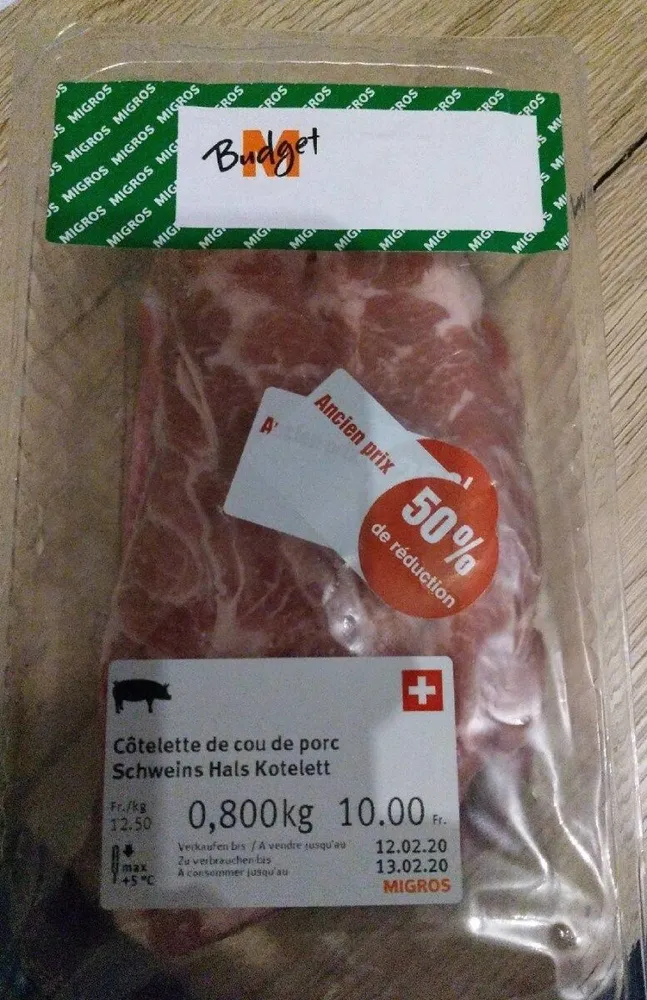 Côtelettes de cou de porc