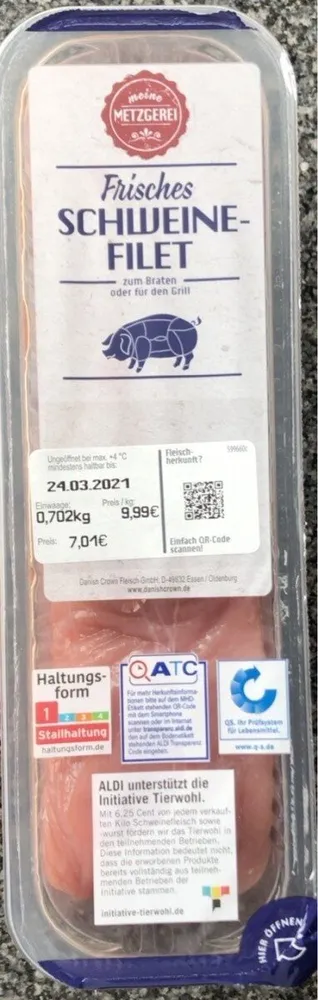 Frisches Schweinefilet