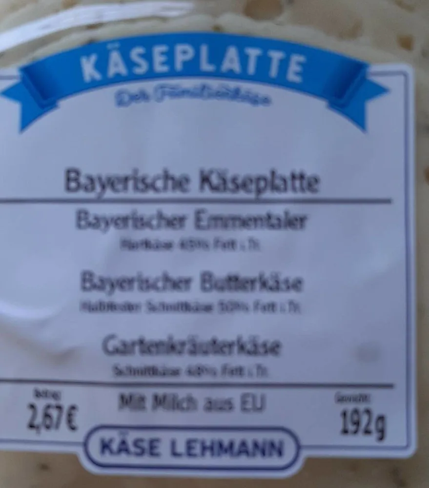 Bayerische Käseplatte