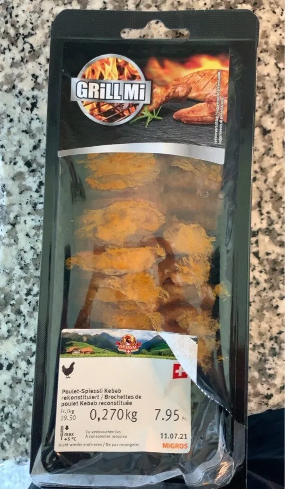 Poulet Spiessli Kebab