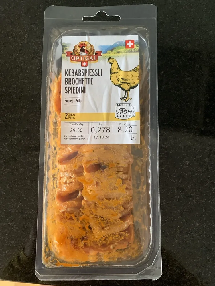Kebabspiessli Poulet
