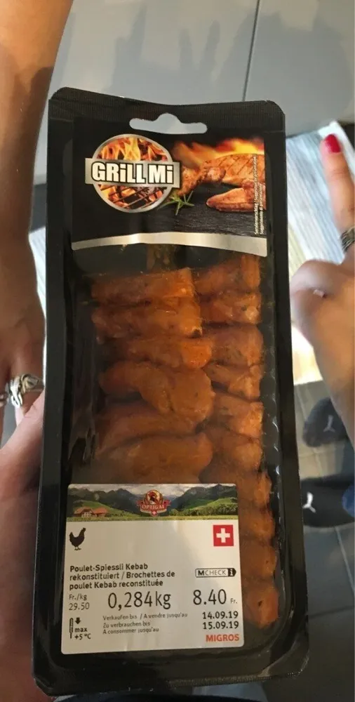 Brochettes de Poulet Kebab reconstituée