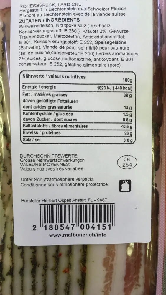 Lard aux herbes