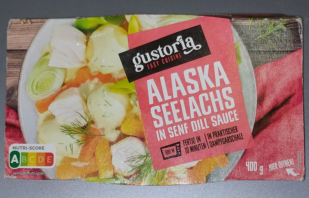 Alaska-Seelachs in Senf-Dill-Sauce
