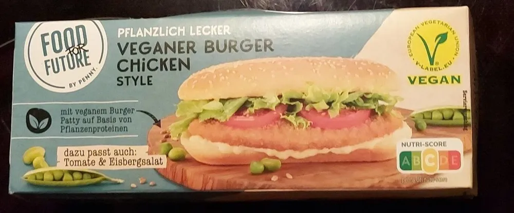 Veganer Burger Chicken Style