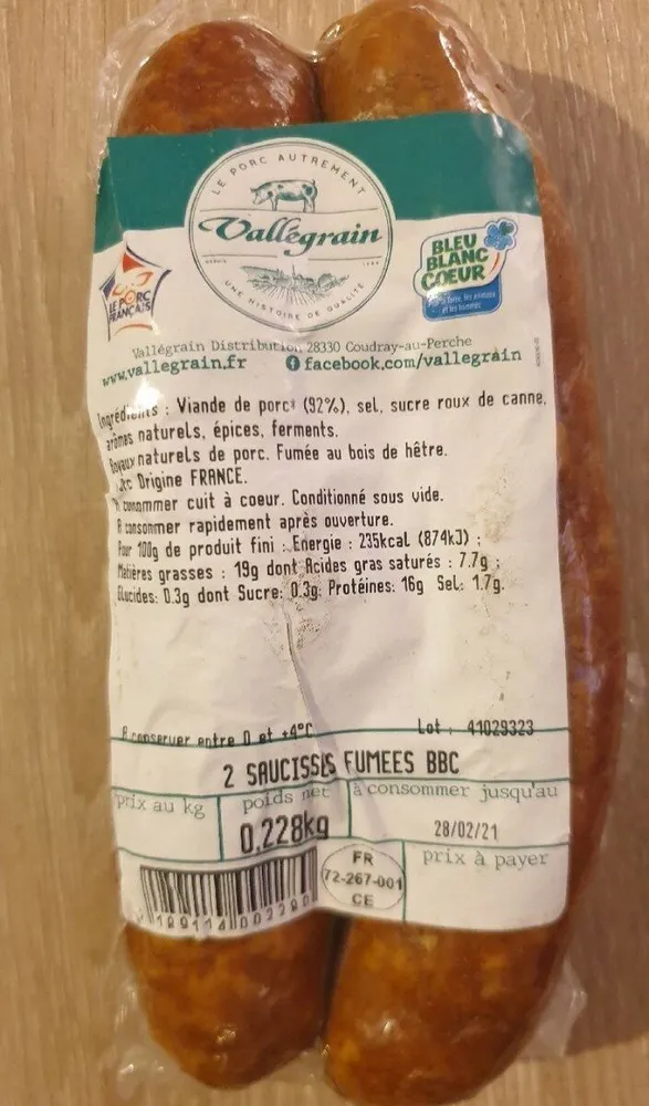Saucisses fumées BBC