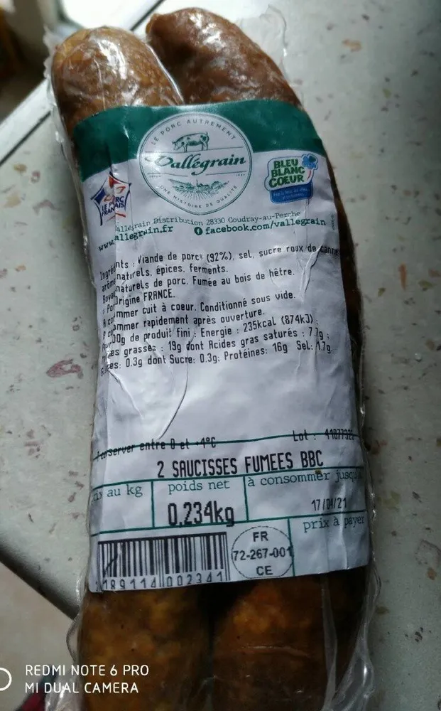 Saucisses fumées