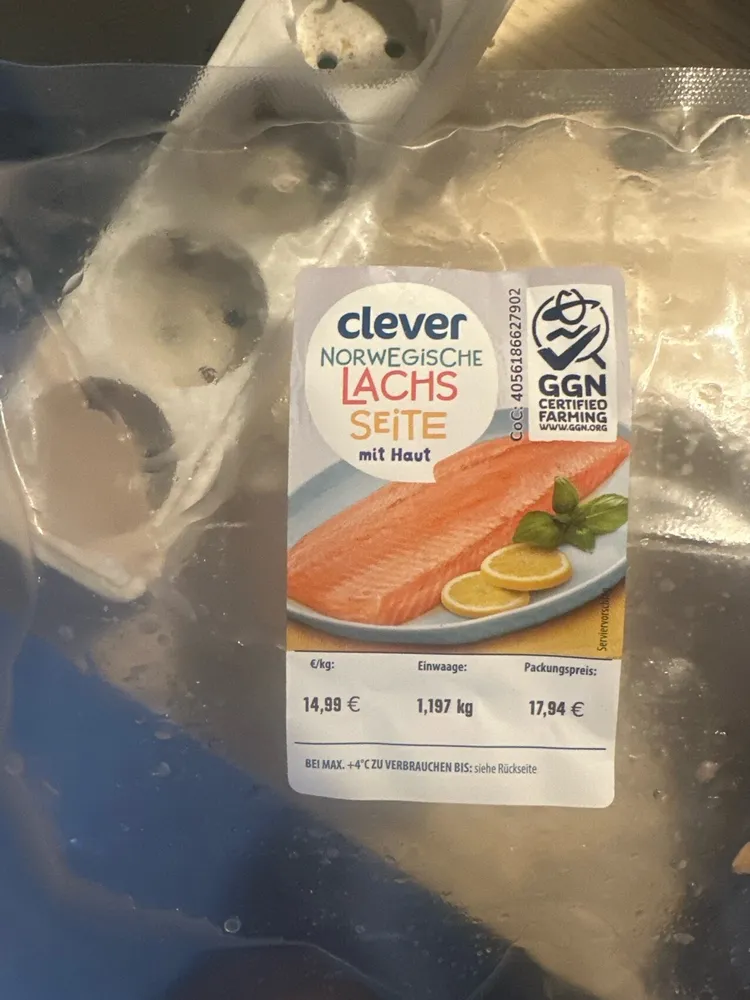Atlantisches Lachsfilet Mit Haut