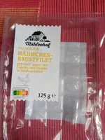 DELIKATESS HÄHNCHEN-BRUSTFILET gepökelt, gegart mit Paprika und Gurken in Rindergelatine