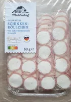 Delikatess schinkenröllchen mit Sahnemeerrettich in Aspik