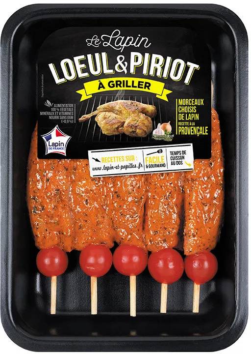 5 Brochettes de filets de lapin à la provençale