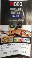 Dorade Royal, ganz, ausgenommen mit Kopf