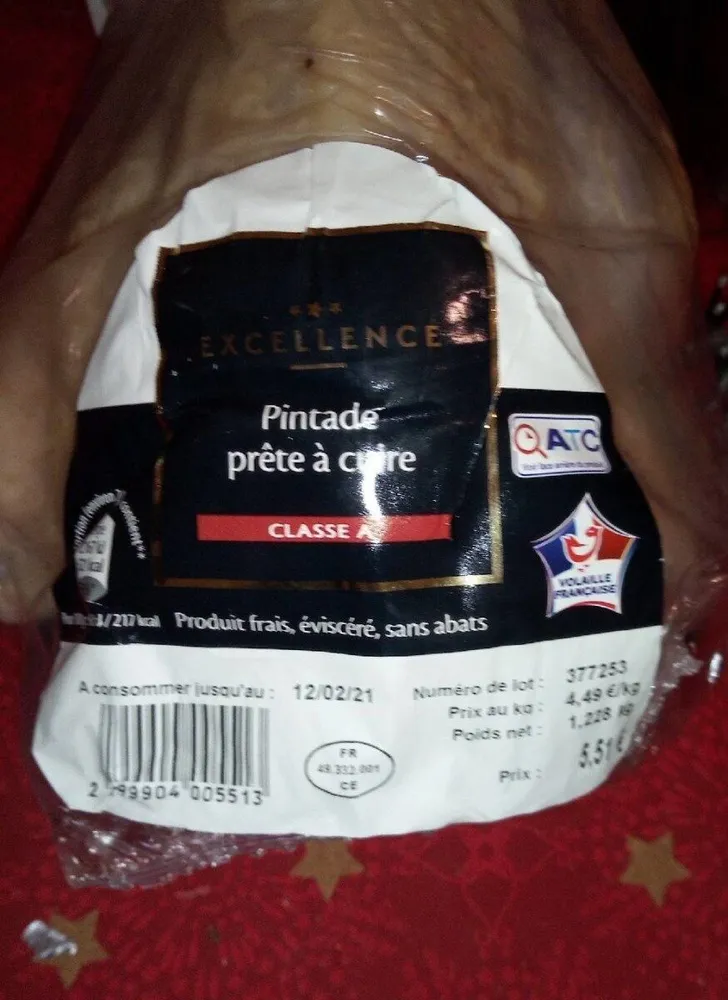 Pintade prêt a cuire