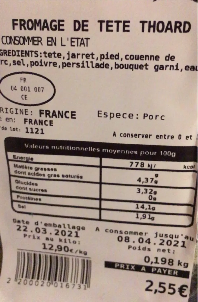 Fromage de tête