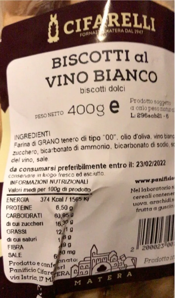 Biscotti al vino bianco