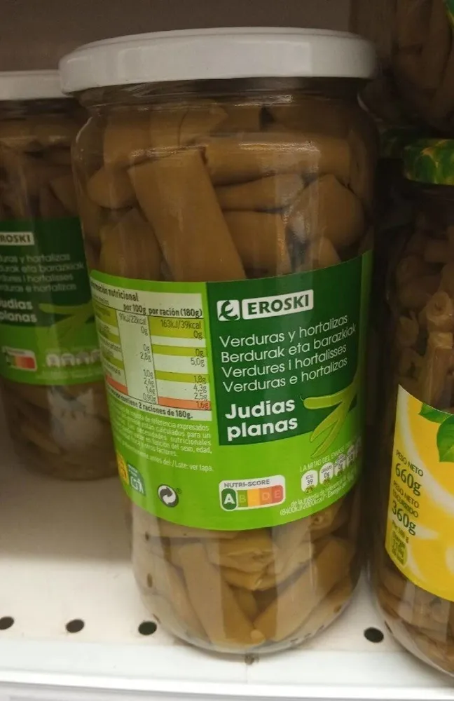Judías verdes frasco