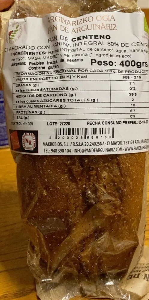 Pan de centeno